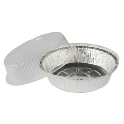 25 Schalen, Alu + Dom-Deckel rund 0,77 l &Oslash; 18,2 cm x 8 cm