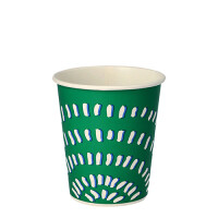 100 Trinkbecher f&uuml;r Kaltgetr&auml;nke, Pappe 0,2 l &Oslash; 8 cm x 8,8 cm gr&uuml;n