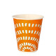 100 Trinkbecher f&uuml;r Kaltgetr&auml;nke, Pappe 0,25 l &Oslash; 8,97 cm x 10 cm orange
