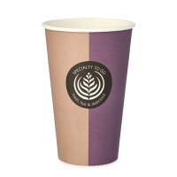 50 Trinkbecher, Pappe "To Go" 0,4 l &Oslash; 9 cm x 13,5 cm