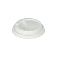 100 Dom-Deckel, PS "To Go" rund &Oslash; 9 cm x 1,8 cm weiss