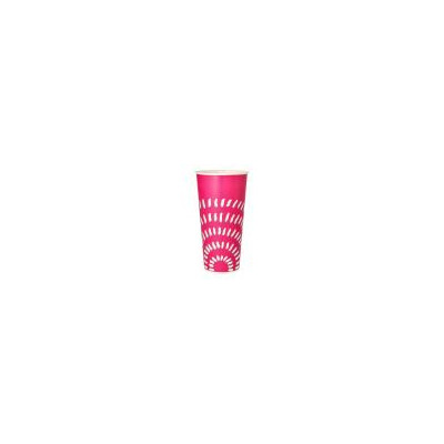 50 Trinkbecher f&uuml;r Kaltgetr&auml;nke, Pappe 0,5 l &Oslash; 8,97 cm &Acirc;&middot; 16,83 cm pink