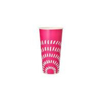 50 Trinkbecher f&uuml;r Kaltgetr&auml;nke, Pappe 0,5 l &Oslash; 8,97 cm &Acirc;&middot; 16,83 cm pink