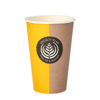 50 Trinkbecher, Pappe "To Go" 0,3 l &Oslash; 8 cm x 11,6 cm