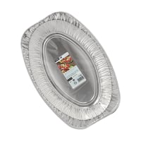 10 Servierplatten, Alu oval 43 cm x 29 cm