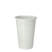 100 Trinkbecher, PP 0,2 l &Oslash; 7,03 cm x 9,9 cm weiss