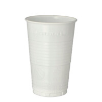 100 Trinkbecher, PP 0,3 l &Oslash; 7,8 cm x 11,3 cm weiss