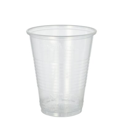 50 Trinkbecher, PP 0,3 l &Oslash; 9,5 cm &Acirc;&middot; 11,1 cm transparent mit Schaumrand