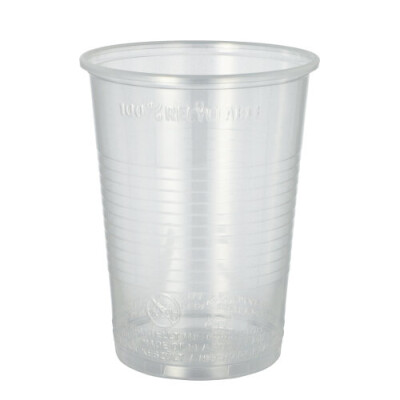 50 Trinkbecher, PP 0,4 l &Oslash; 9,5 cm x 12,2 cm transparent mit Schaumrand