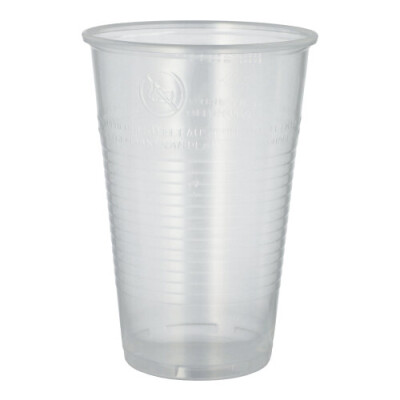 50 Trinkbecher, PP 0,5 l &Oslash; 9,5 cm x 13,7 cm transparent mit Schaumrand