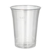75 Trinkbecher, PS 0,4 l &Oslash; 9,5 cm x 12 cm klar mit Schaumrand