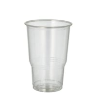 Papstar 70 Kaltgetr&auml;nkebecher, PLA &quot;pure&quot; 0,25 l &Oslash; 7,8 cm &Acirc;&middot; 11 cm glasklar mit Schaumrand