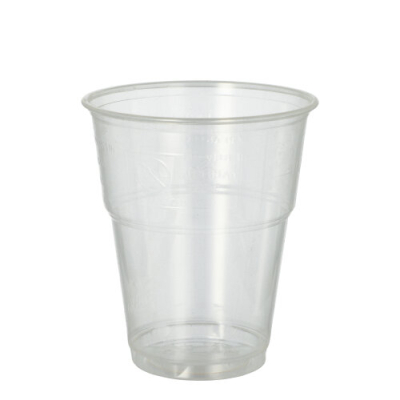 Papstar 70 Kaltgetr&auml;nkebecher, PLA "pure" 0,3 l &Oslash; 9,5 cm x 11 cm glasklar mit Schaumrand