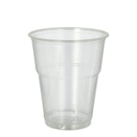 Papstar 70 Kaltgetr&auml;nkebecher, PLA &quot;pure&quot; 0,3 l &Oslash; 9,5 cm &Acirc;&middot; 11 cm glasklar mit Schaumrand