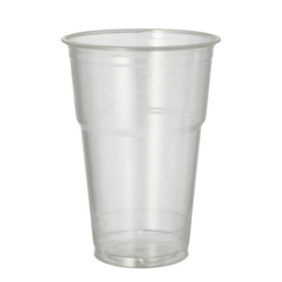 Papstar 70 Kaltgetr&auml;nkebecher, PLA "pure" 0,4 l &Oslash; 9,5 cm x 13,2 cm glasklar mit Schaumrand