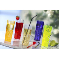 10 Gl&auml;ser f&uuml;r Longdrinks, PS 0,3 l &Oslash; 5,85 cm &Acirc;&middot; 15,2 cm orange