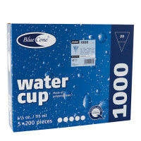 1000 Spitzbecher, PP 115 ml &Oslash; 7,03 cm x 9,5 cm blau Blue Cone