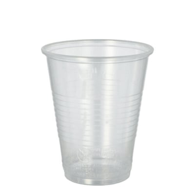 20 Trinkbecher, PP 0,3 l &Oslash; 9,5 cm &Acirc;&middot; 11,1 cm transparent mit Schaumrand