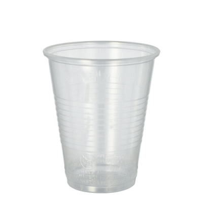20 Trinkbecher, PP 0,3 l &Oslash; 9,5 cm x 11,1 cm transparent mit Schaumrand