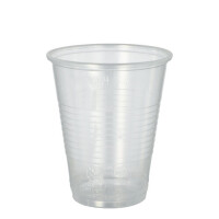 20 Trinkbecher, PP 0,3 l &Oslash; 9,5 cm x 11,1 cm transparent mit Schaumrand