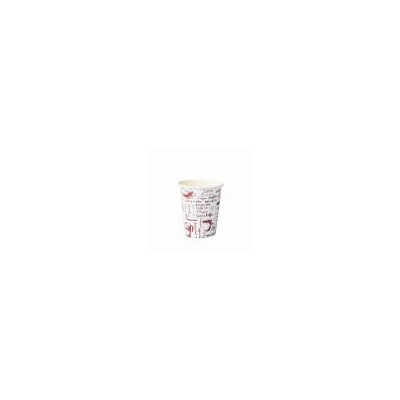 50 Trinkbecher, Pappe &quot;To Go&quot; rund 250 ml &Oslash; 8 cm &Acirc;&middot; 9,2 cm weiss &quot;Coffee&quot; 8oz