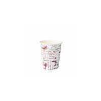 50 Trinkbecher, Pappe &quot;To Go&quot; rund 250 ml &Oslash; 8 cm &Acirc;&middot; 9,2 cm weiss &quot;Coffee&quot; 8oz