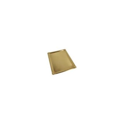 5 Servierplatten, Pappe, PET-beschichtet eckig 34 cm x 45,5 cm gold