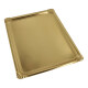 5 Servierplatten, Pappe, PET-beschichtet eckig 34 cm x 45,5 cm gold