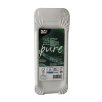 25 Teller, Pappe &quot;pure&quot; eckig 8 cm x 21 cm...