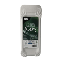 Papstar 25 Teller, Pappe &quot;pure&quot; eckig 8 cm x 21...