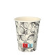 40 Trinkbecher, Pappe "To Go" 0,2 l &Oslash; 8 cm x 9,1 cm weiss "Leaves"
