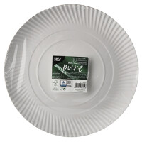 Papstar 10 Teller, Pappe "pure" rund &Oslash; 32 cm x 2 cm weiss
