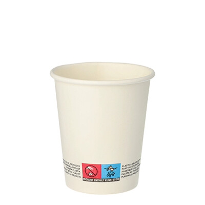 50 Trinkbecher, Pappe "To Go" 0,2 l &Oslash; 8 cm x 9,2 cm weiss