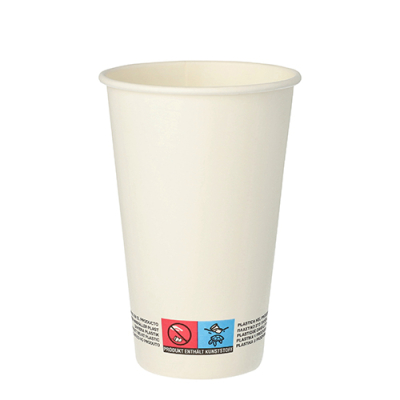 50 Trinkbecher, Pappe "To Go" 0,3 l &Oslash; 8 cm x 11,7 cm weiss