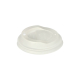 Papstar 50 Dom-Deckel, C-PLA rund &Oslash; 9 cm x 2,1 cm weiss