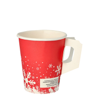 50 Trinkbecher mit Henkel, Pappe 0,2 l &Oslash; 8 cm x...
