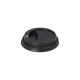 100 Dom-Deckel, PS "To Go" rund &Oslash; 8 cm x 2 cm schwarz
