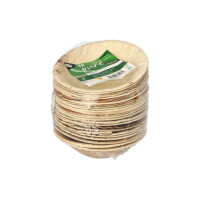 Papstar 25 Schalen, Palmblatt "pure" rund 200 ml &Oslash; 13 cm x 3 cm