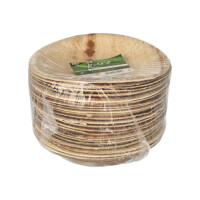 Papstar 25 Schalen, Palmblatt "pure" rund 300 ml &Oslash; 17,5 cm x 3,5 cm