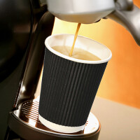 25 Trinkbecher, Pappe "To Go" 0,1 l &Oslash; 6 cm x 6 cm Ripple Wall