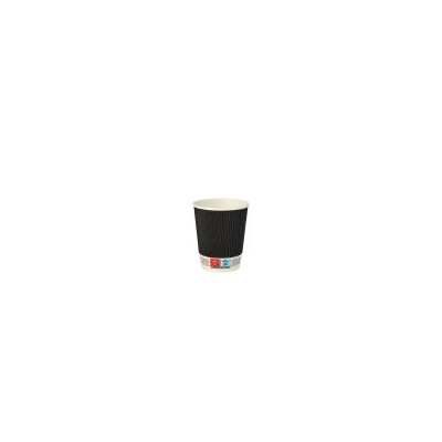 25 Trinkbecher, Pappe &quot;To Go&quot; 0,2 l &Oslash; 8 cm &Acirc;&middot; 9 cm Ripple Wall