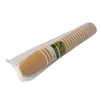 Papstar 25 Trinkbecher, Pappe 0,2 l &Oslash; 8 cm x 9 cm Ripple Wall