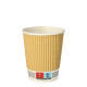Papstar 25 Trinkbecher, Pappe 0,2 l &Oslash; 8 cm x 9 cm Ripple Wall