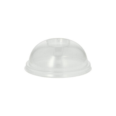 Papstar 100 Dom-Deckel, PLA "pure" rund &Oslash; 9,5 cm x 4,5 cm glasklar ohne Lochung