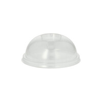 Papstar 100 Dom-Deckel, PLA "pure" rund &Oslash; 9,5 cm x 4,5 cm glasklar ohne Lochung
