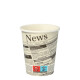 50 Trinkbecher, Pappe "To Go" 0,2 l &Oslash; 8 cm x 9,2 cm "Newsprint"