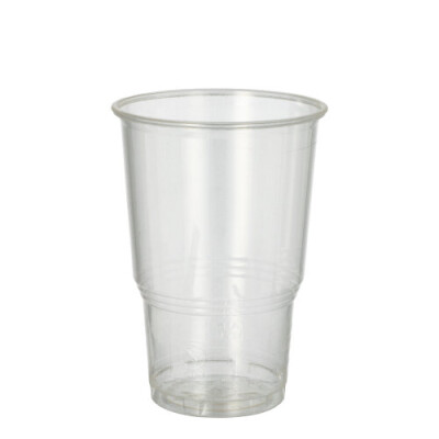 Papstar 25 Kaltgetr&auml;nkebecher, PLA "pure" 0,25 l &Oslash; 7,8 cm x 11 cm glasklar mit Schaumrand