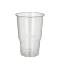 Papstar 25 Kaltgetr&auml;nkebecher, PLA "pure" 0,25 l &Oslash; 7,8 cm x 11 cm glasklar mit Schaumrand