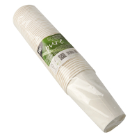 Papstar 50 Trinkbecher, Pappe 0,3 l &Oslash; 8 cm x 11,7 cm weiss