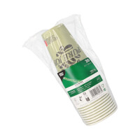 Papstar 20 Trinkbecher, Pappe 0,3 l &Oslash; 8 cm x 11,7 cm gr&uuml;n "Pure Joy"
